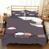 Kawaii Bubu and Dudu 3D Printing Anime Bedding Set Duvet Cover Comforter Bed Single Twin Full King Queen Size Bedding Set Kids