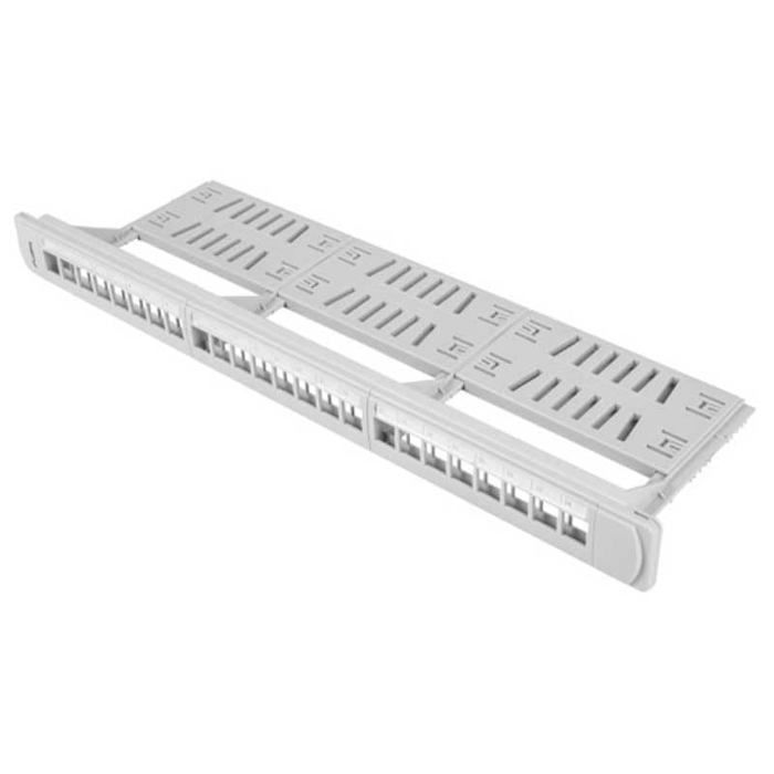 Panneau De Patch 1U - LANBERG - PPKS-1124-S - 24 Ports - Organisateur - Couleur Gris