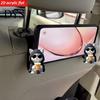 Car Storage Accessories Seat Hook, Cartoon Cat/Dog Pattern Decor, Durable Load Bearing Acrylic for Girls Headrest Hanger, Universal Vehicle