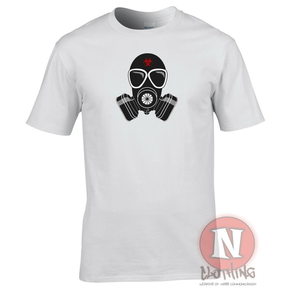 Gas Mask TShirt Post Apocalypse Zombie Nuclear Dawn Survivors Tee S