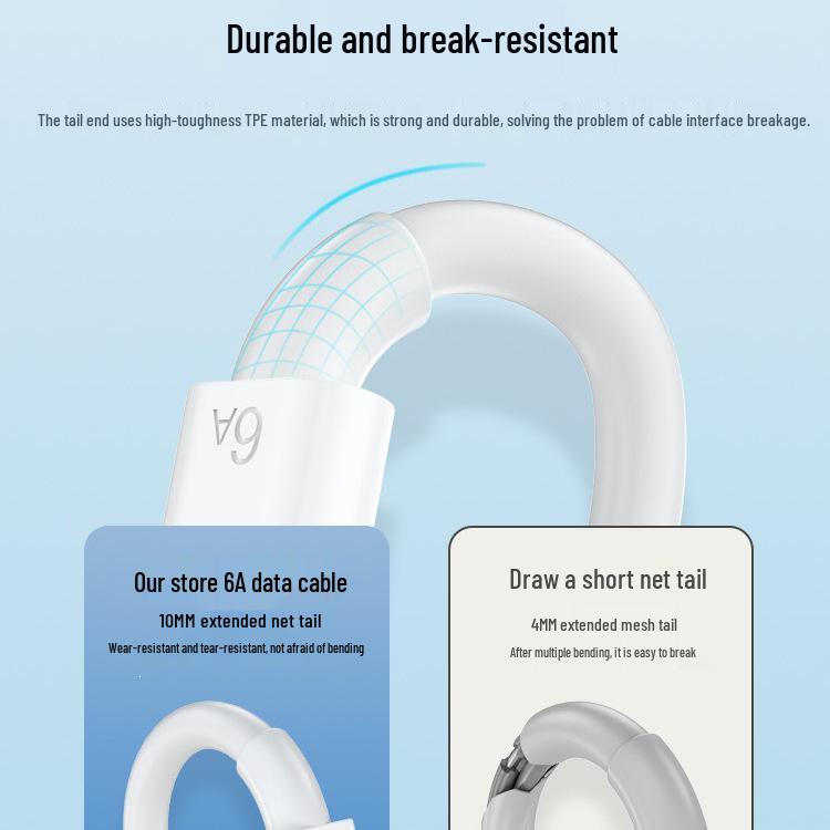 Tafik Type-C Cable for Huawei 6A Fast Charging: Compatible with P70, P30, P40, Mate, Honor, Nova7.