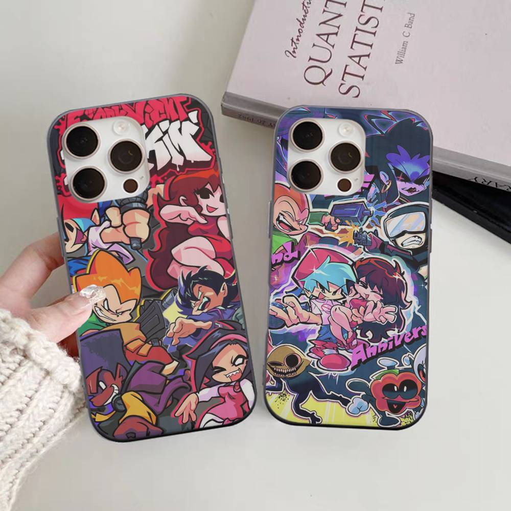 Music Game Friday Night Funkin Phone Case For IPhone 17 16 15 11 12 13 14 Pro Max Soft Corrugated Silicone Cover Case