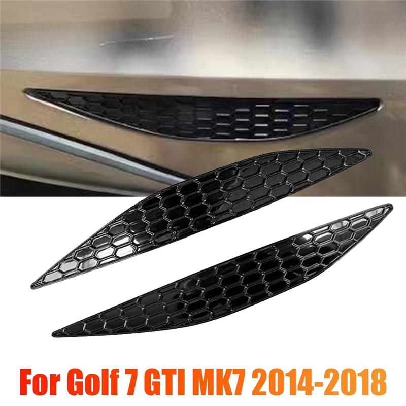 1Pair Car Honeycomb Tail Rear Fog Light Cover Trim Sticker For Golf 7 GTI MK7 2014-2018 Rear Bar Bumper Strips Sticker