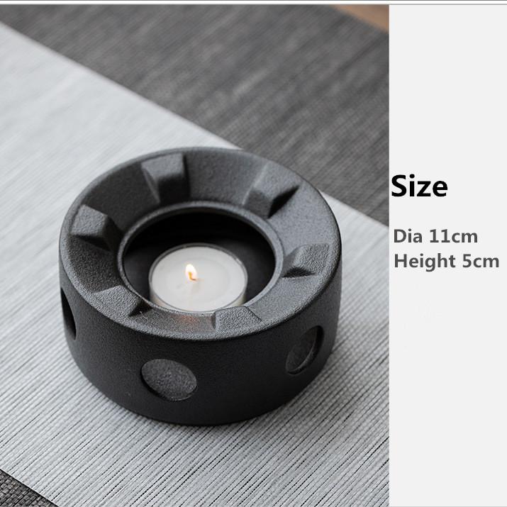 Japanischer Teekannenwärmer aus Keramik – Teekocher mit Kerzenheizung und Teesieb-Set für Kung-Fu-Tee oder Aromatherapie