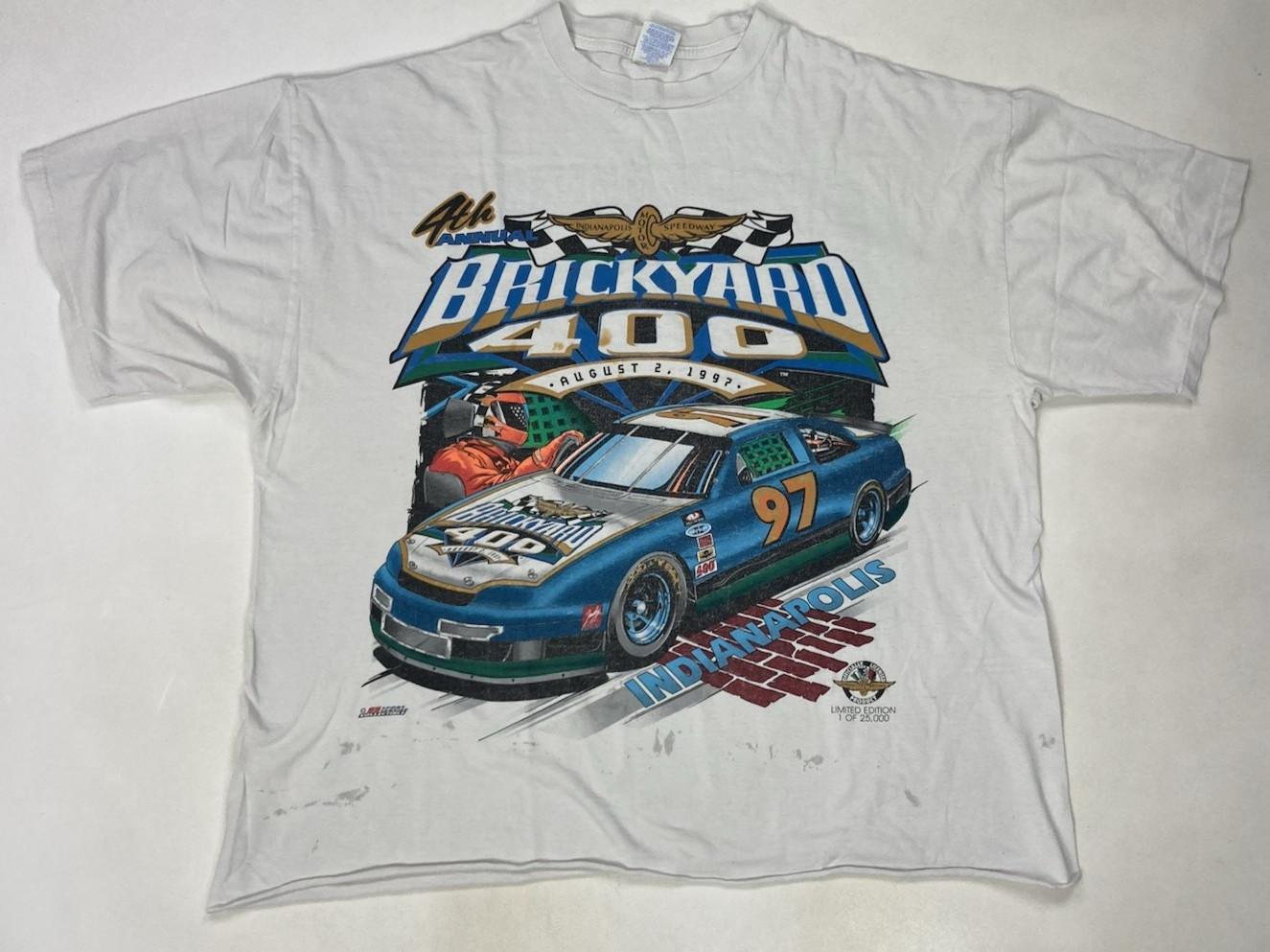 VINTAGE Indianapolis Motor Speedway 1997 Brickyard 400 Race T-shirt Men XL 90s XXXXL
