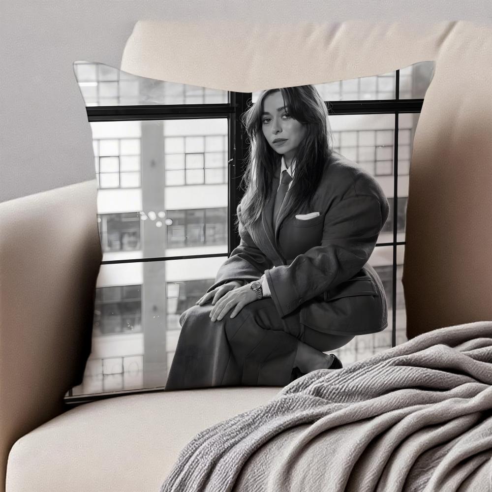

CCristin Milioti Cushion Cover Pillowcase Antidustmite Invisible Zipper Short Plush Sofa Cushion 30X30cm
