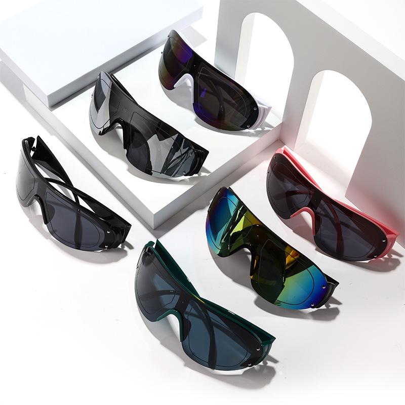 Windproof UV-Protection Sunglasses: Stylish Unisex Large Frame for Outdoor Fashion