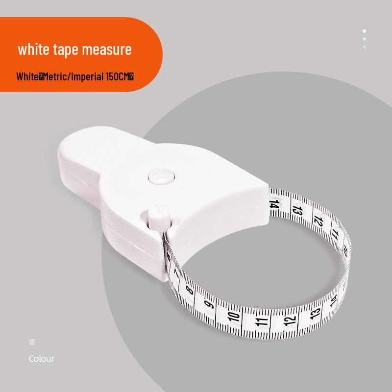 

Многофункциональная измерительная лента для тела для талии, бедер, живота и головы снег белый