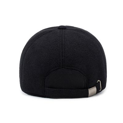 Boné de beisebol de lã da moda para homens de meia-idade e idosos, chapéu térmico para áreas externas, protetor de orelha espesso, chapéu de algodão