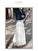 Women's White Lace A-Line Irregular Long Skirt, Spring/Autumn 2026 Collection