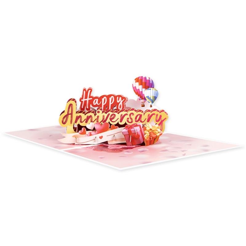 

Balloon Valentines Day Cards 3D Popup Greeting Card for Happy Anniversarys Wedding Engagement with Message Note Envelope 1