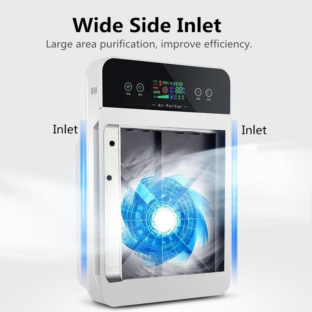 35W Timer HEPA Dust Allergies Odor Cleaner Ionizer Oxygen Bar Portable Remote Control Air Purifier Cleaner 375x253x670mm