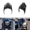 Motorcycle Gloss Black Headlight Fairing Cover Headlamp Mask W/ Mounting Hardware For Harley Softail Street Bob FXBB FXBR 18-23