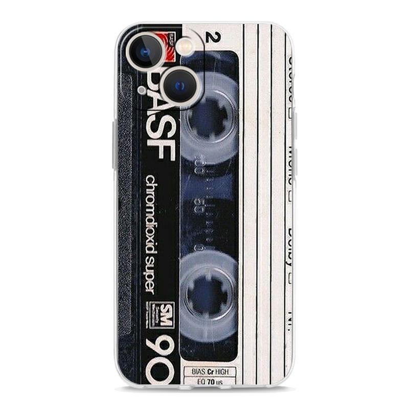 

Magnetic Radio Tape Cassette Phone Case For iPhone 11 Cases iPhone 15 12 13 14 16 Pro Max X XR XS 14 15 Plus 16Pro Clear Cover iPhone 16