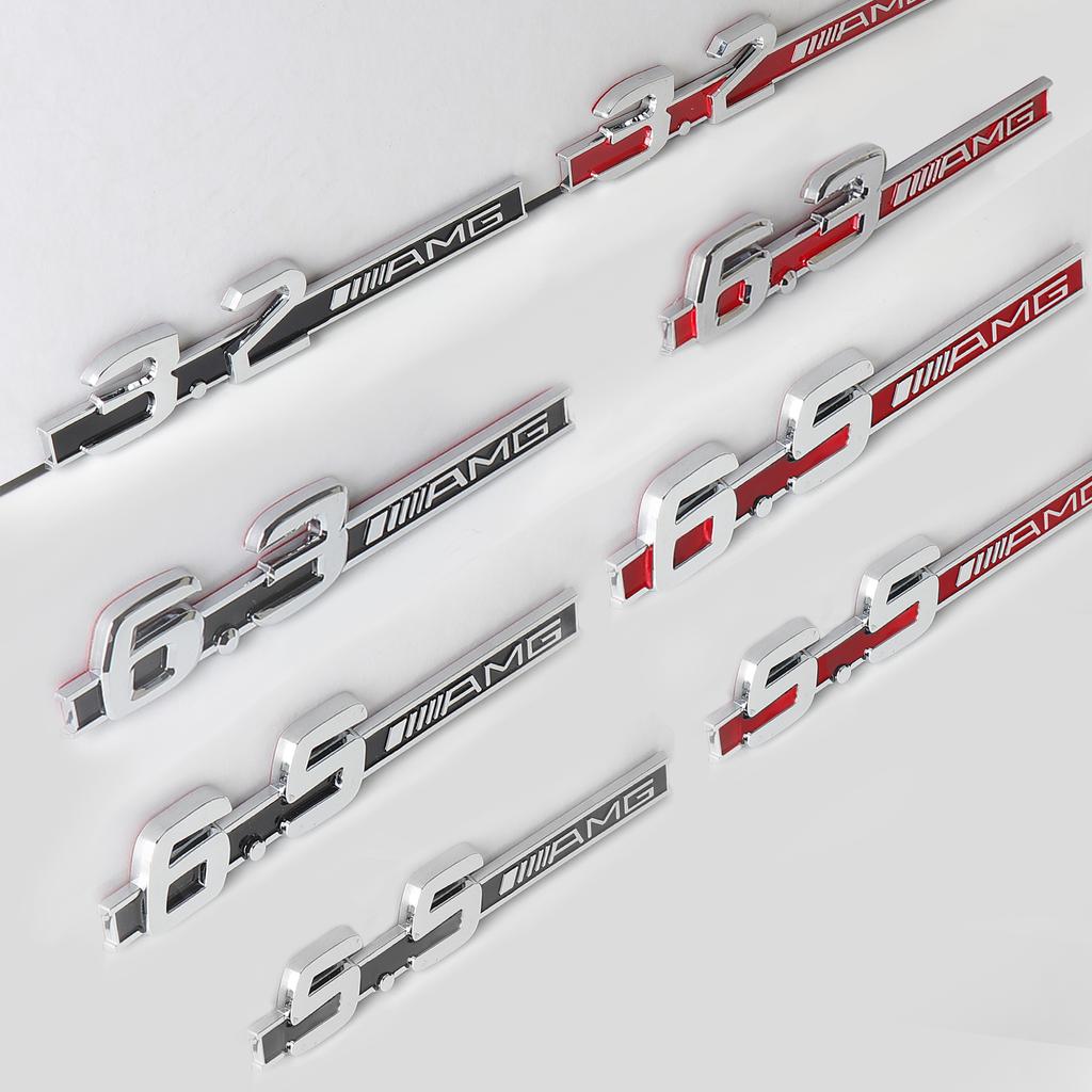 1pcs 3D AMG Badge Styling Car Body Trunk Decoration Sticker For Mercedes Benz AMG W124 W140 W163 W202 W203 W204 W210 W211 W205