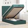 VidaXL Ottoman Bed Frame with Dark Green Mattress 90x200 Cm Velvet, Bed Frame, Upholstered Bed Frame, Bed Frame 3313448