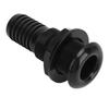 Boat Through Hull Connector 29mm Outlet Smooth Drainage Straight Drain Outlet Fittings Boat Plumbing Fittings Black