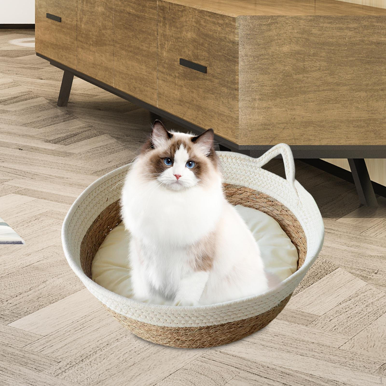 

Корзина для кошачьей кровати Домой Моющийся Дышащий Прочный Зима Лето Все сезоны со съемным Medium