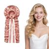 Lightweight Satin Sleep Cap Adjustable Ribbon Tie Ruched Long Tube Hair Cap  Hair Protection