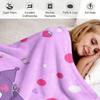 Kuromi Purple Polka Dot Flannel Blanket Soft Warm Throw Japanese Anime Camping Office Bedroom School Nap Blanket Summer Quilt
