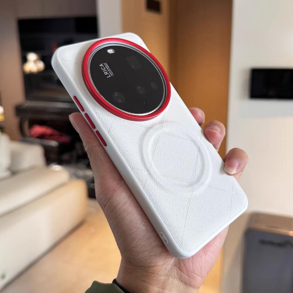 Für Xiaomi 17 Ultra Hülle Neue Matte Harte Luxus-Leder Magnetische Anti-Sturz Stoßfeste Schutzhülle für die Rückseite des Telefons Für 17 Ultra Schale Xiaomi 17 Ultra weiß