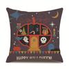Halloween Linen Pillow Cover Printed Pillow Cover