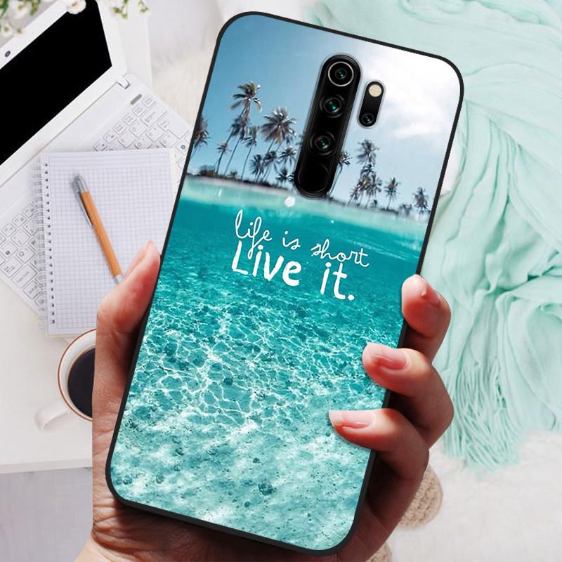 Phone Cover For Xiaomi Redmi Note 8 Pro Case Silicone Lovely Black Bumper Soft TPU Coque for Redmi Note8 Pro 8Pro Shells Fundas