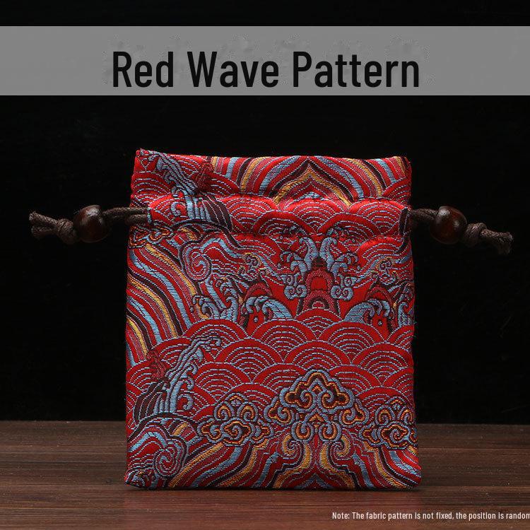Chinese Double-Layer Brocade Drawstring Jewelry Gift Bag
