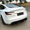 For Tesla Model 3 Highland 2023 2024 2025 Refit Rear Bumper Diffuser Lip Lower Spoiler Blade Wind Knife Splitter Plate Body Kit