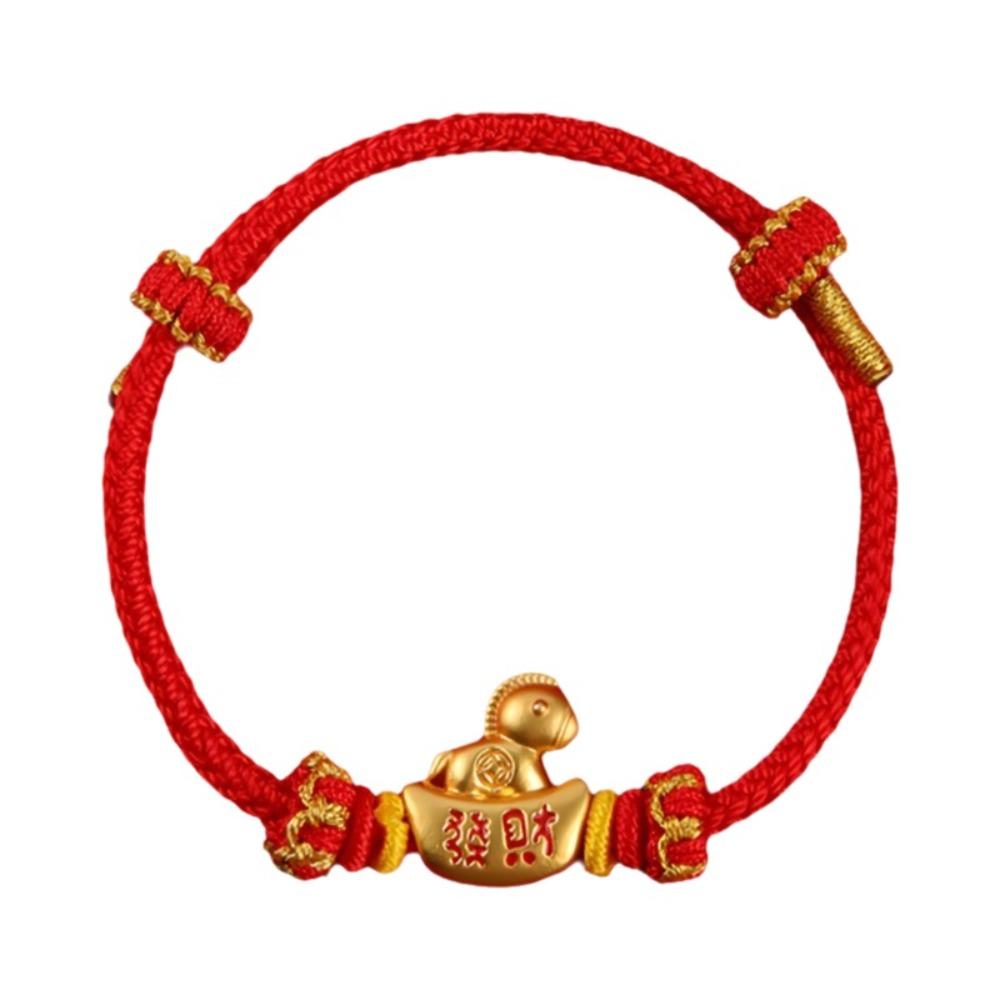 Chinese Style Horse Year Bracelet Hand-woven Fortune Bracelet Good Lucky Bracelet Spring Festival