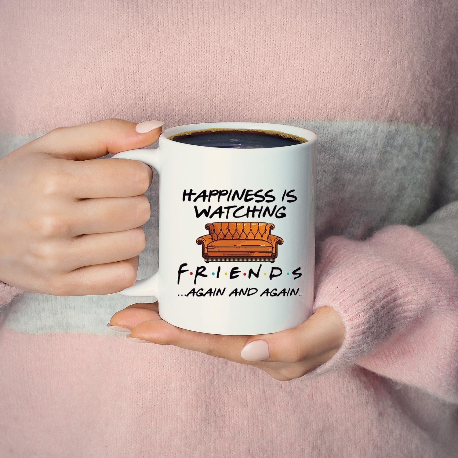 City Friends Themed Heat Sensitive Color Changing Ceramic Mug Creative Gradient Coffee Cup Gift 301-400ml