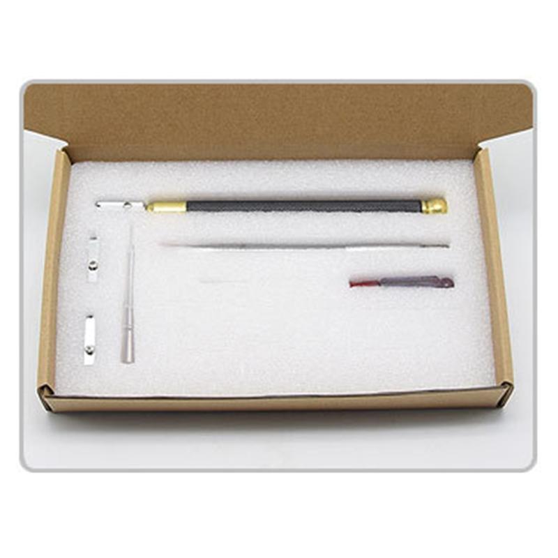 Glass Cutter Tool Set 2mm-20mm Pencil Style Oil Feed Tip with Oil Dropper Screwdriver Blades for Cutter Mirror Ceramics