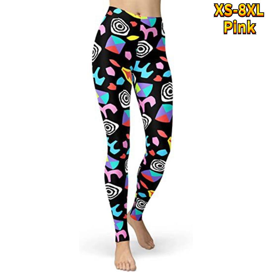 

Жіночі барвисті принти морських зірок стрейч легінси для йоги фітнес біг тренажерний зал спортивні активні штани M рожевий