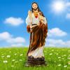 Catholic Sacred Heart Statue, 21cm, Hand-Painted Resin Christ Collectible, Christmas Religious Gift