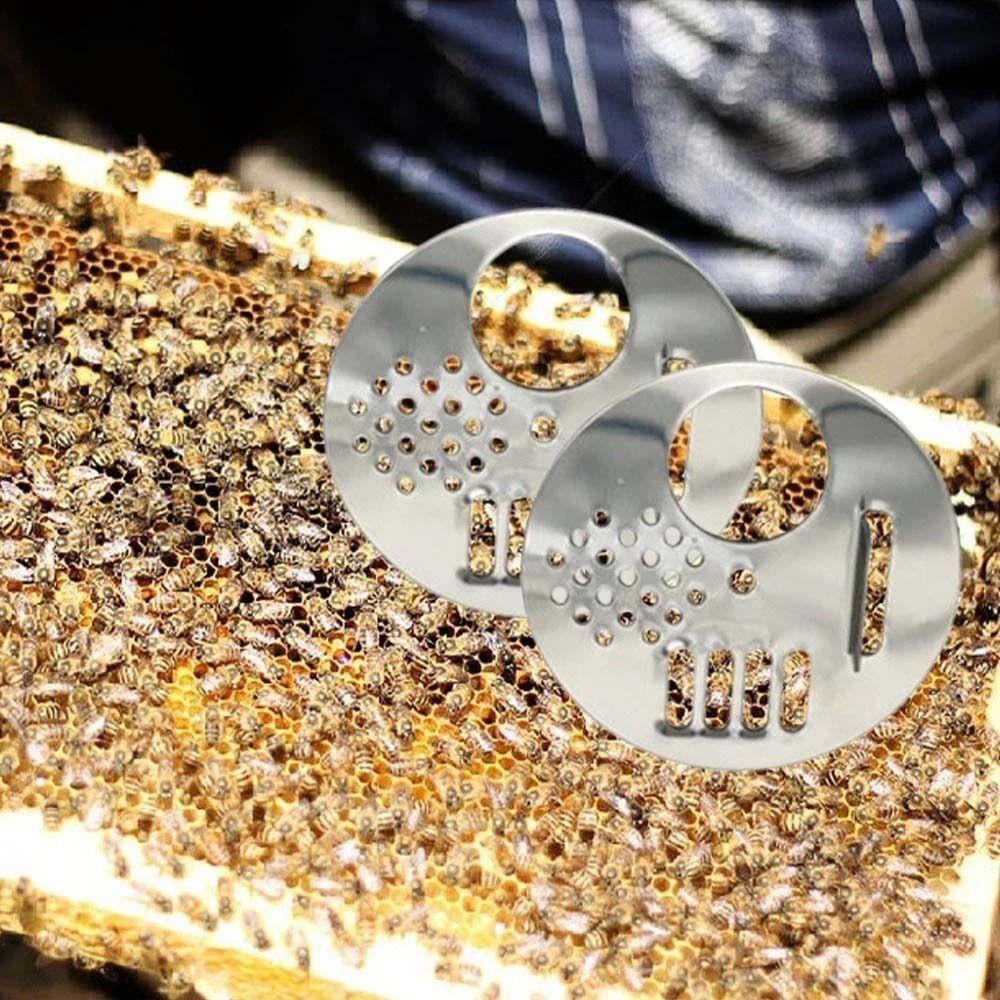 10Pcs Silver Hive Hole Entrance Disc Round Honeycomb Door Durable Honeycomb Vents  Garden Bee Tools