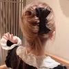 Women'S Bow U-Shaped Hair Clip Suitable For Girl Daily Wear Accessory Elegant Black Boutique Hairpin Hair Accessory