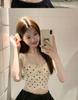 Chic Polka Dot Lace Camisole: French-Style Summer Top for Women
