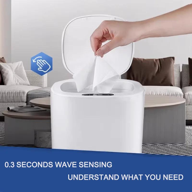 Intelligent Sensor Trash Can Automatic Flip Lid Garbage Classification Household Office Kitchen Bathroom and Medical Trash Can