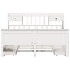 Solid Wood Bed with Shelf Without Mattress White 180x200 Cm Pine