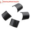 4pcs/set Steering Wheel Cover Sequin for Ford Mondeo 2004-2006 ABS Chrome Carbon Fiber Trim Sticker Interior Accessories