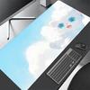 Cute Pink Cloud Black Cat Desk Mat NonSlip Soft Mouse Pad Waterproof Keyboard Mat for Home Girl Room Decor