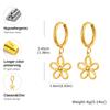 Fashion Hollow Flower Hoop Earrings for Women,Gold Color Stainless Steel Earrings,Minimalist Jewelry Gift