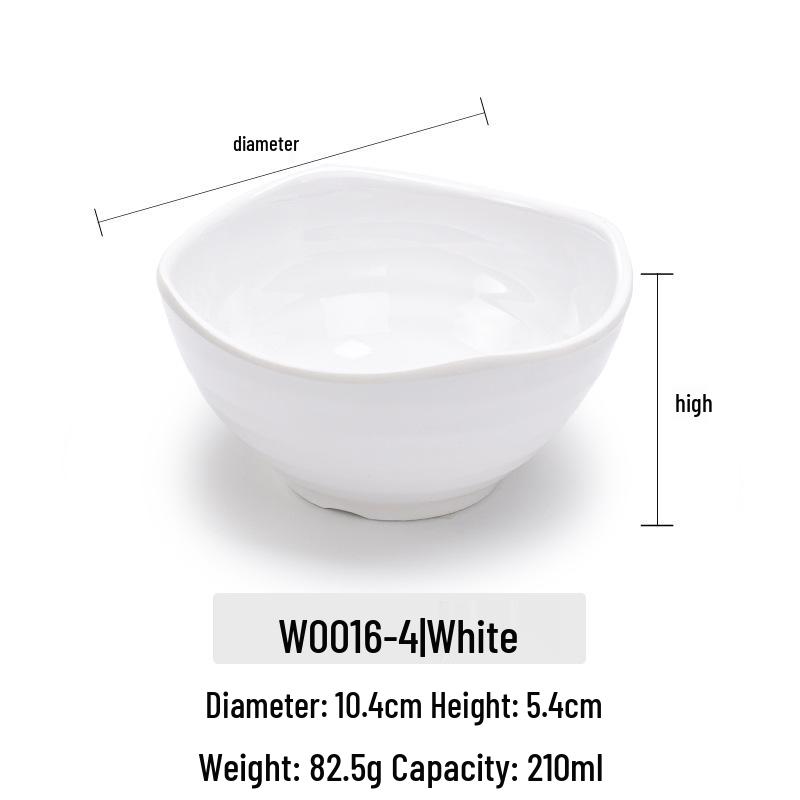 

Квадратная пластиковая миска из меламина, имитирующего фарфор, идеально подходит для ресторанов и отелей — для фастфуда, барбекю, бибимбапа и десертов.