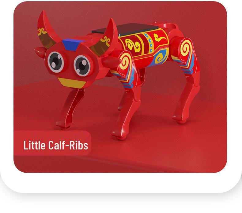 Solar-Powered Mechanical Dog & Cow Educational Toy Kit for Boys Ages 8-9