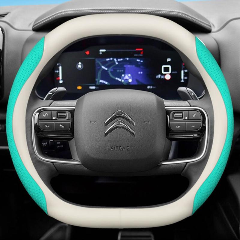Kožený potah na volant pro Citroen C4X C5X C5 Aircross e-Berlingo C4 2021 2022 2023 2024 Auto doplňky interiéru