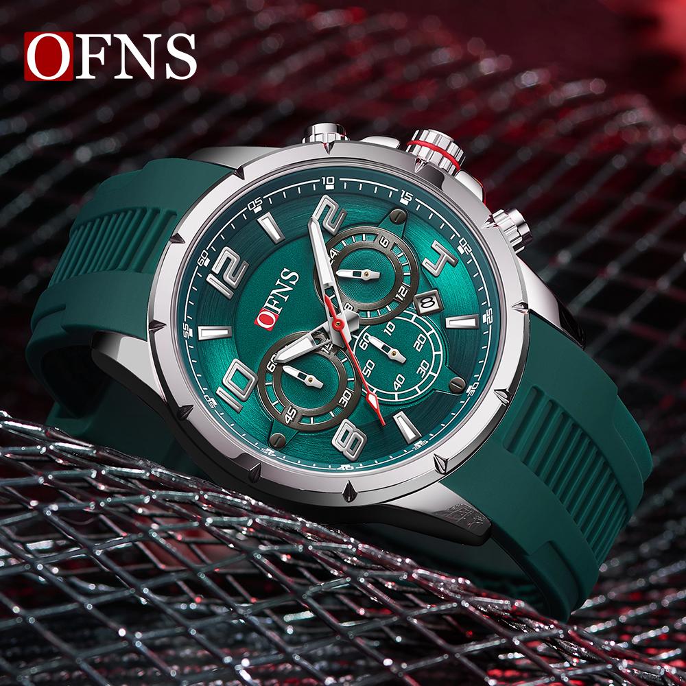 Fashion Three Eye Six Needle Men's Quartz Watch Multi Functional Waterproof Night Light Calendar Male Wristwatches