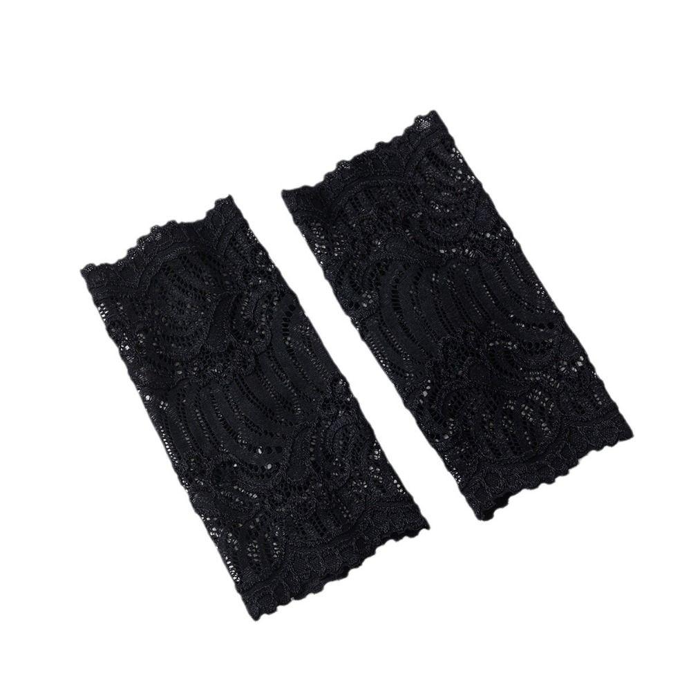 New Floral Pattern Hollowed Lace Fake Cuff Breathable Elastic Wrist Cuff Detachable Sweater Cuffs Women's Clothing Accessories