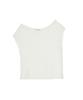 Nigaennikol Textured Boat Neck Knit Top_Ivory