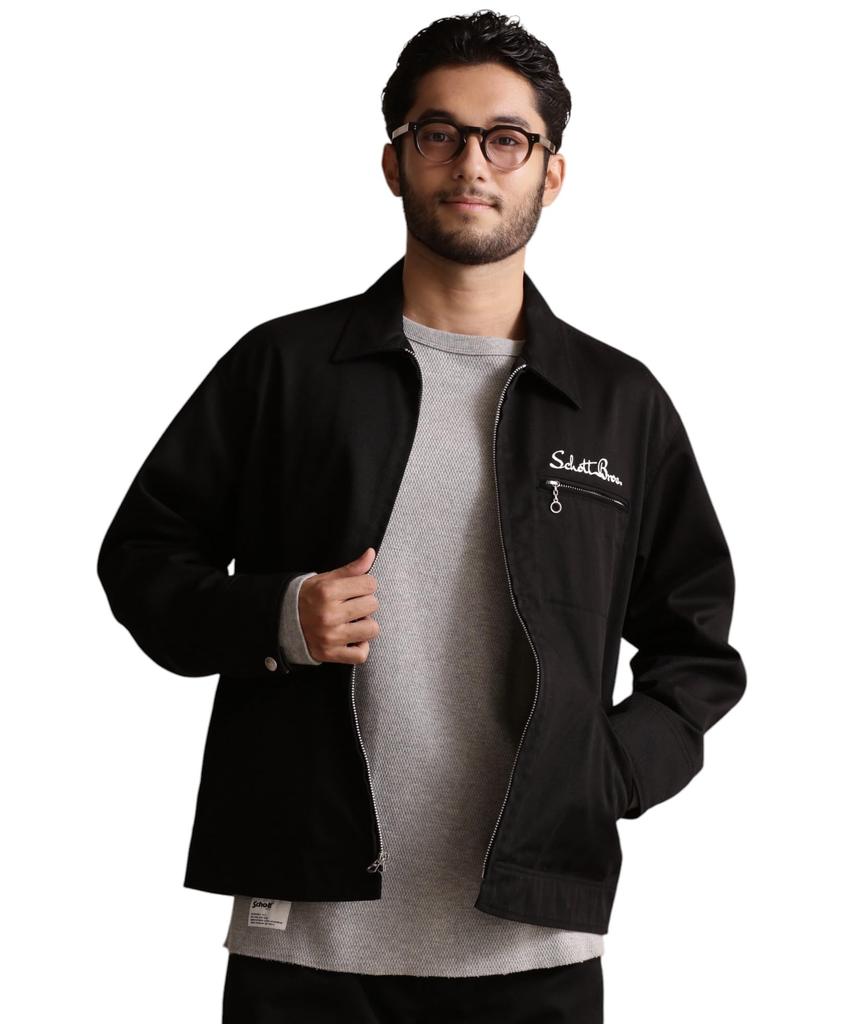 Schott TC WORK Size JACKET, Men's, 2XL, 010, Black, 782-5952001