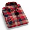 Camisas casuales de franela de algodón para hombres Diseño a cuadros Camisas a cuadros de hombre suaves y cálidas de manga larga para primavera Otoño Invierno Cuello con botones con bolsillo delantero